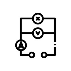 circuit icon thin linear style design isolated vector image