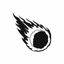 Falling Meteor Icon - Space Comet vector image
