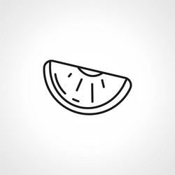 lemon line icon web linear vector image