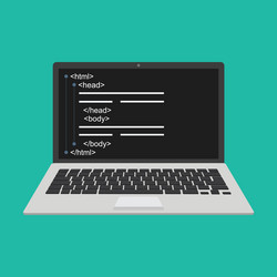 programming web development concept code vector image