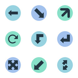 Set of simple indicator icons vector