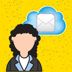 cloud computing design vector image