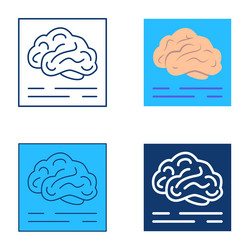 neurology icon set in flat and line style vector image