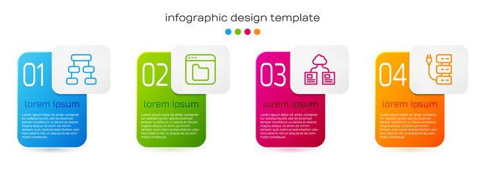 set line hierarchy organogram chart browser files vector image