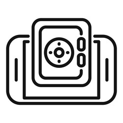 smartphone protecting personal data with secure vector image