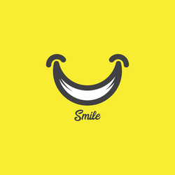 Smile emoticon logo icon template design vector