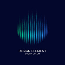 abstract elements with dynamic lines and particles vector image