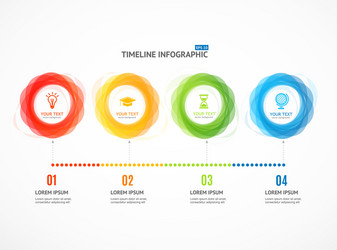 abstract geometric circle shape timeline vector image