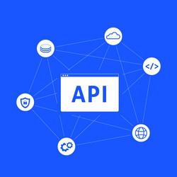 api - application programming interface vector image