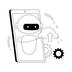 cloud robotics abstract concept vector image