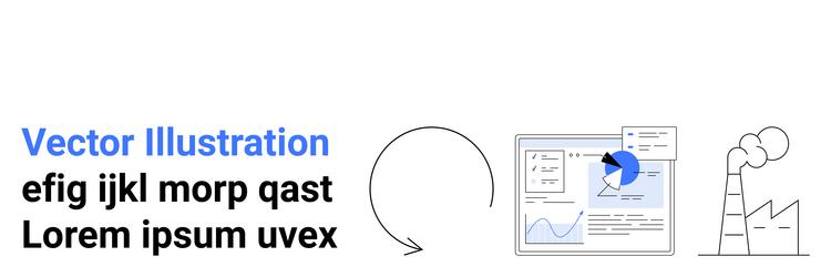 data analysis process with chart vector image