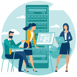 Data Center Network Infrastructure vector image