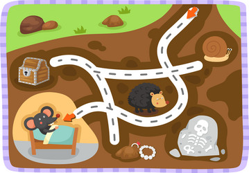 Educational maze game for children vector