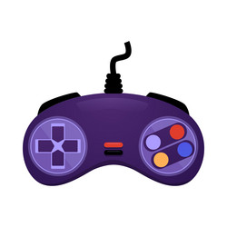 gamepad joystick flat icon game device vector image