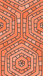 Red Hexagonal Seamless Pattern vector image