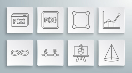 set line function mathematical symbol test vector image