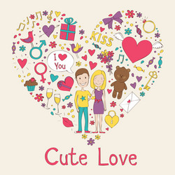 Valentines day or wedding card Royalty Free Vector Image
