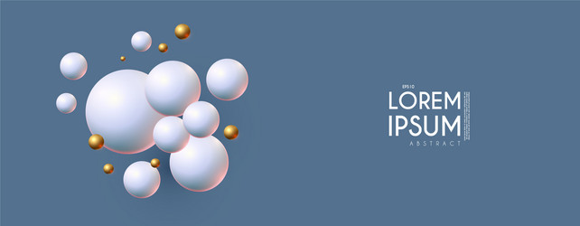 abstract 3d background with spheres structure vector image
