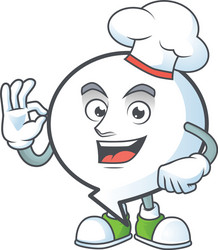 chef pattern circle bubble with character shape vector image