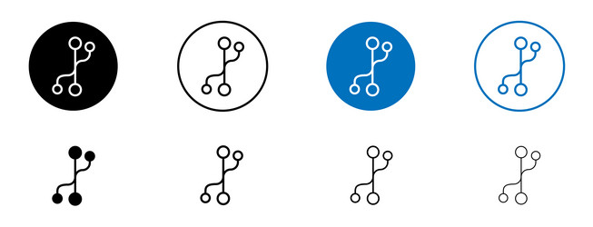 code branch icon set vector image