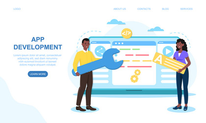 concept application development vector image