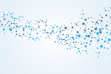 structure molecule and communication dna atom vector image
