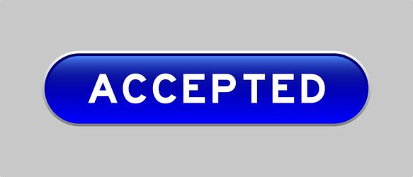 blue color capsule shape button with word vector image