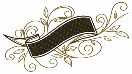 classic ornate banner element with elegant scroll vector image