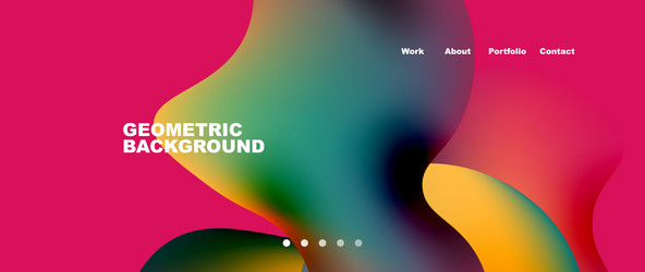 flowing gradient colors and round elements vector image