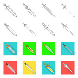 isolated object game and armor sign set vector image