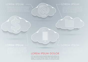 new technologies - cloud computing advantages vector image