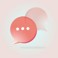 3d render talk chat bubbles coment app icon vector image
