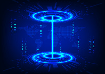 digital abstract background circle cog hitech vector image