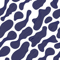 Flowing abstract lined shapes seamless background vector