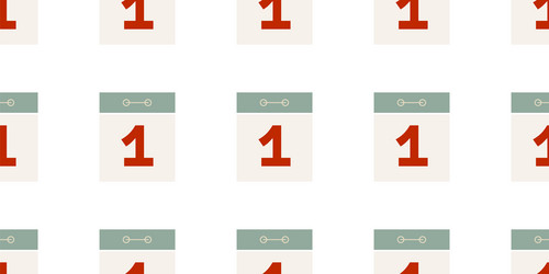 pattern calendar first number date 1 day vector image