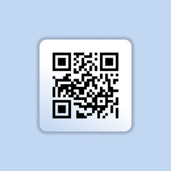 Qr code icon in trendy flat style isolated vector