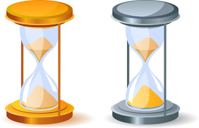 Realistic hourglass sandglass 3d mock up Vector Image
