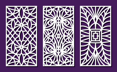 set of three rectangular panels vector image