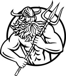 aegir hler or gymir god of sea in norse mythology Vector Image