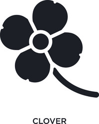 clover isolated icon simple element from success vector image