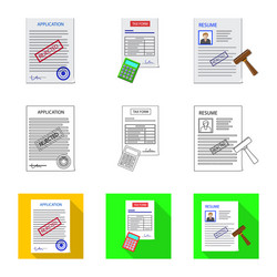 design of form and document icon vector image