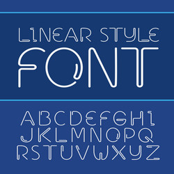 linear font - simple and minimalistic vector image