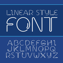 linear font - simple and minimalistic vector