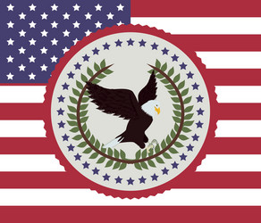 usa emblematic seal design Vector Image