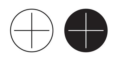 add icon set in thin line for web vector image