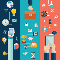 Flat Website Layout Concepts vector image