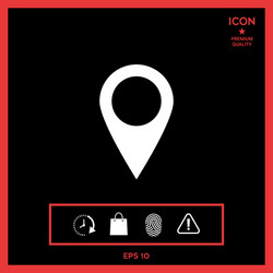 map pointer icon vector image
