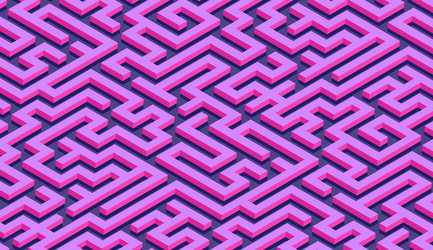 maze pattern abstract background with vibrant vector image