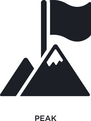 peak isolated icon simple element from success vector image