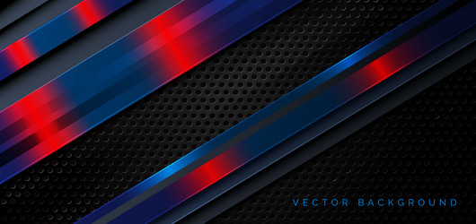 template diagonal lines blue and red overlapping vector image
